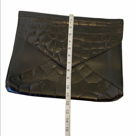 CHARLES JOURDAN Crocodile Leather Oversized Clutch - Picture 9 of 9